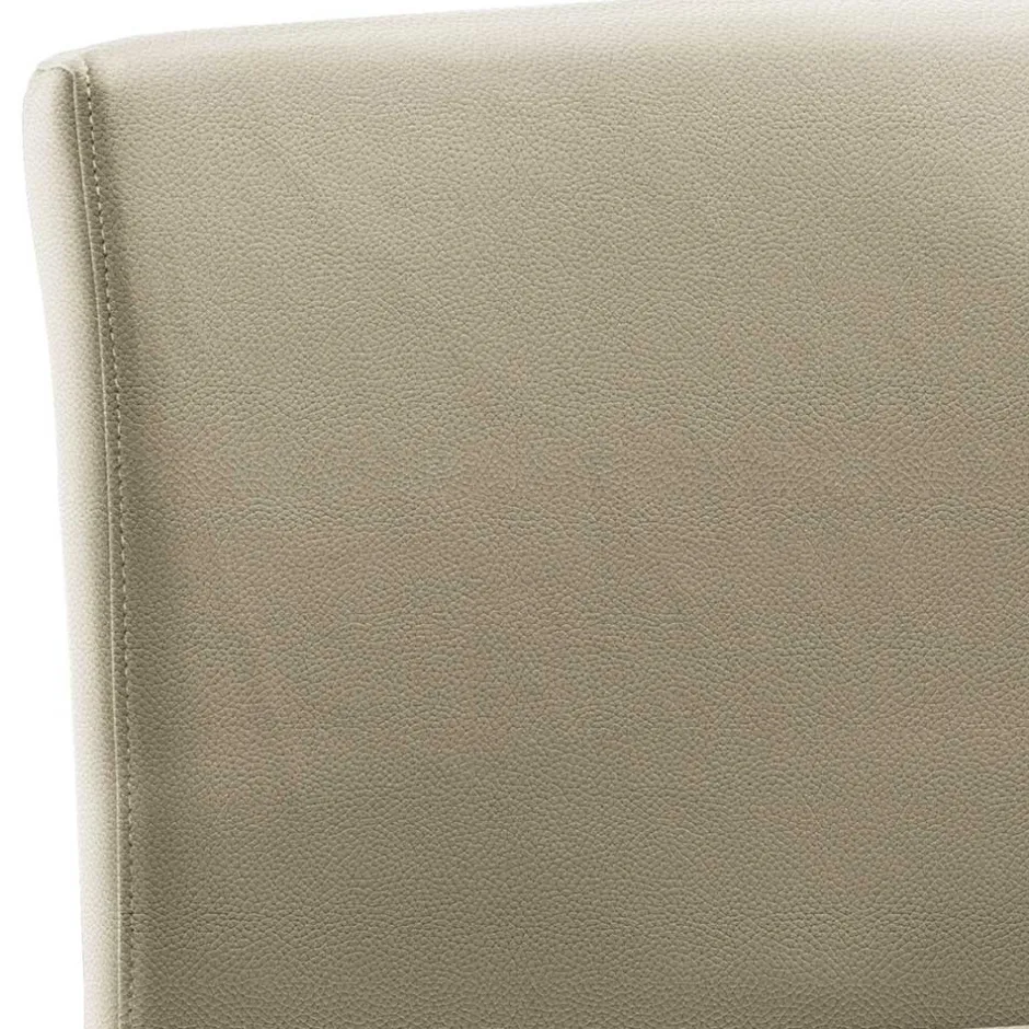 Wohnen Design Barstuhl in Taupe & Edelstahl - Forcelan