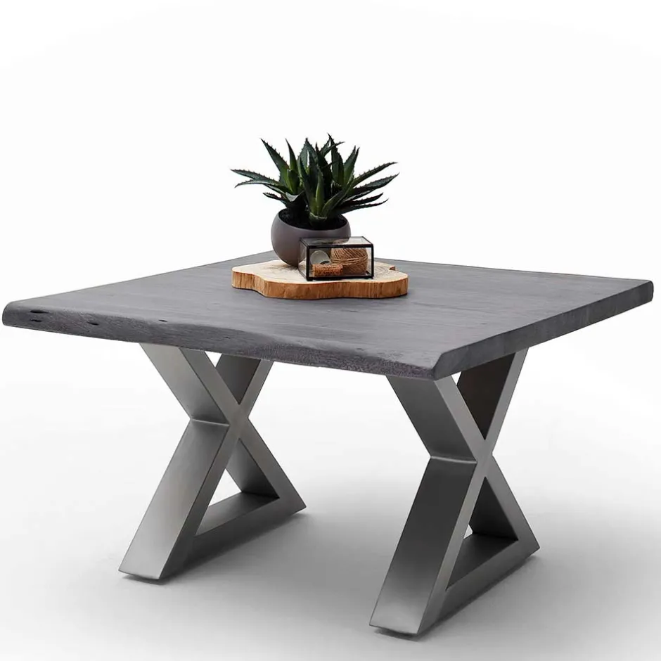 Wohnen Design Baumkanten-Couchtisch in Grau - Siestago