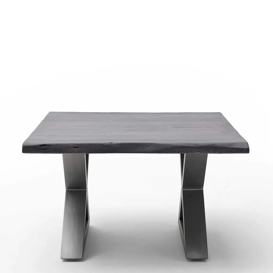 Wohnen Design Baumkanten-Couchtisch in Grau - Siestago