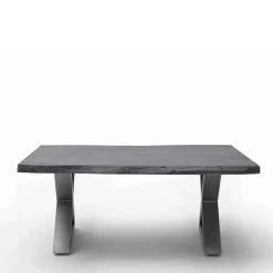 Wohnen Design Baumkanten-Couchtisch in Grau - Siestago