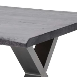 Wohnen Design Baumkanten-Couchtisch in Grau - Siestago