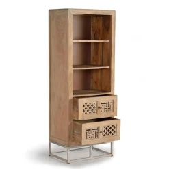 Design Bücherregal aus Mangobaum Massivholz - Valuta^Wohnen Discount