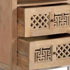 Design Bücherregal aus Mangobaum Massivholz - Valuta^Wohnen Discount