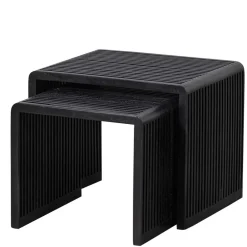Design Beistelltisch Duo in Schwarz - Bagaci (zweiteilig)^Wohnen