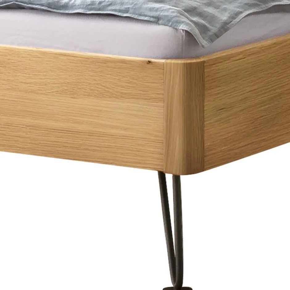 Wohnen Design Bett aus hell geölter Eiche - Promenada