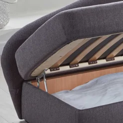 Wohnen Design Bettcouch in Grau - Maelas