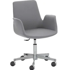 Design Bürostuhl mit Armlehnen in Grau - Iranus^Wohnen Discount