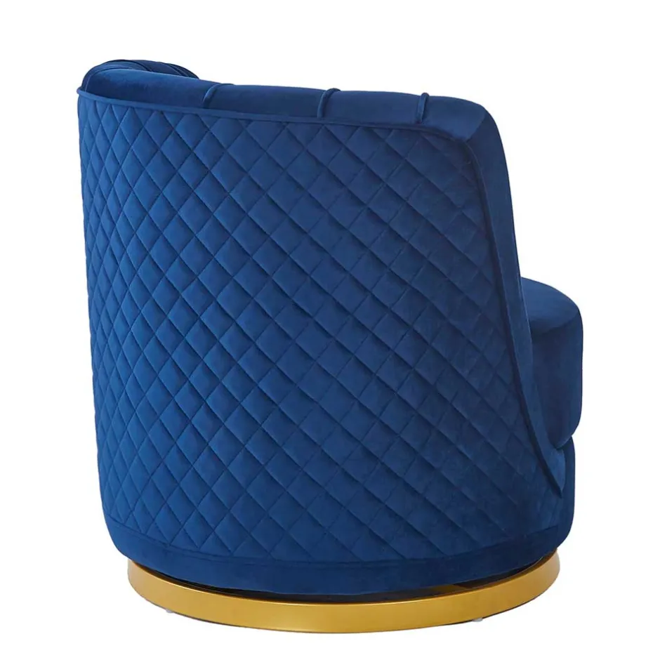 Design Cocktailsessel in Dunkelblau Samt - Sara^Wohnen Hot