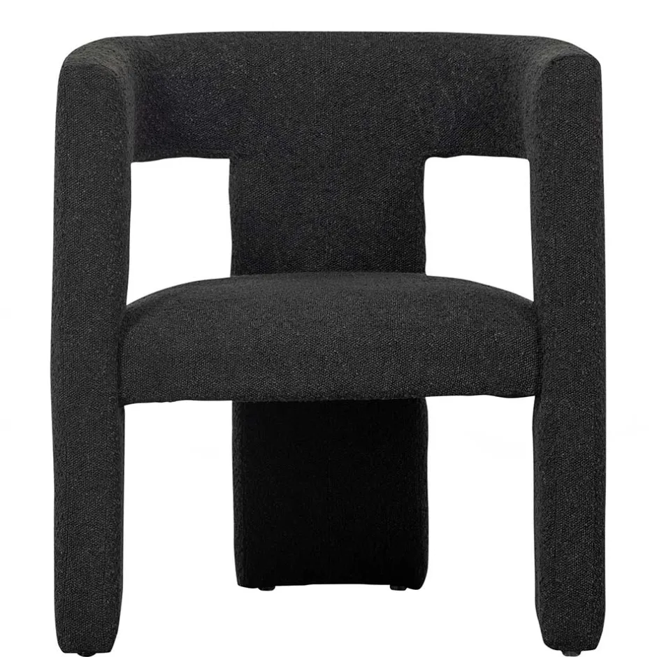 Wohnen Design Cocktailsessel in Dunkelgrau Boucle - Seanno