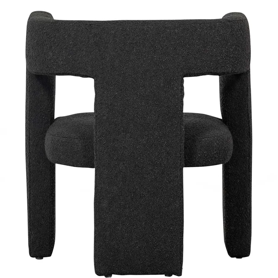 Wohnen Design Cocktailsessel in Dunkelgrau Boucle - Seanno