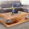 Design Couchtisch aus massivem Akazienholz - Drolivio^Wohnen Sale