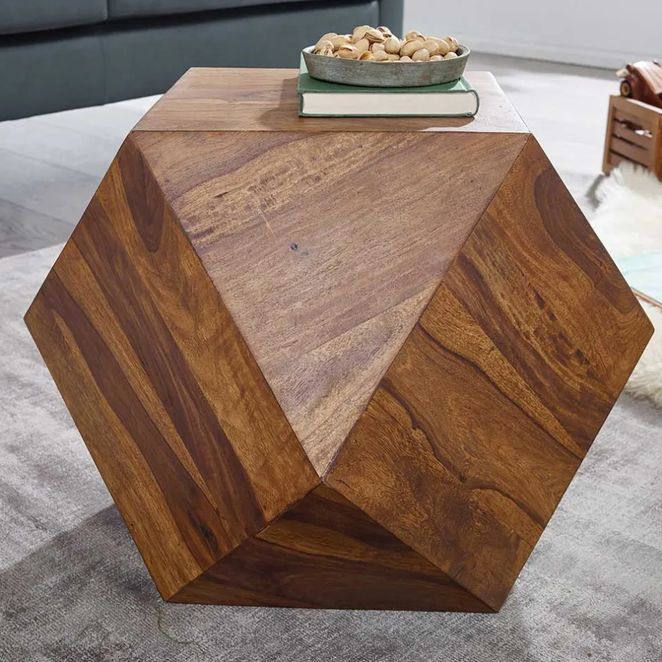 Wohnen Design Couchtisch aus Sheesham massiv lackiert - Zanadra