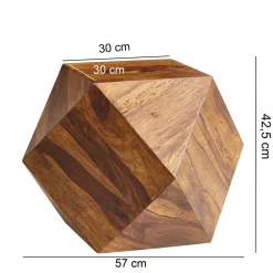 Wohnen Design Couchtisch aus Sheesham massiv lackiert - Zanadra