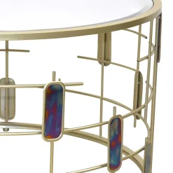 Design Couchtisch aus Spiegelglas & Metall Gold - Liss^Wohnen Outlet