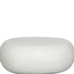 Wohnen Design Couchtisch aus Tonfaser in Weiß - Liaguno