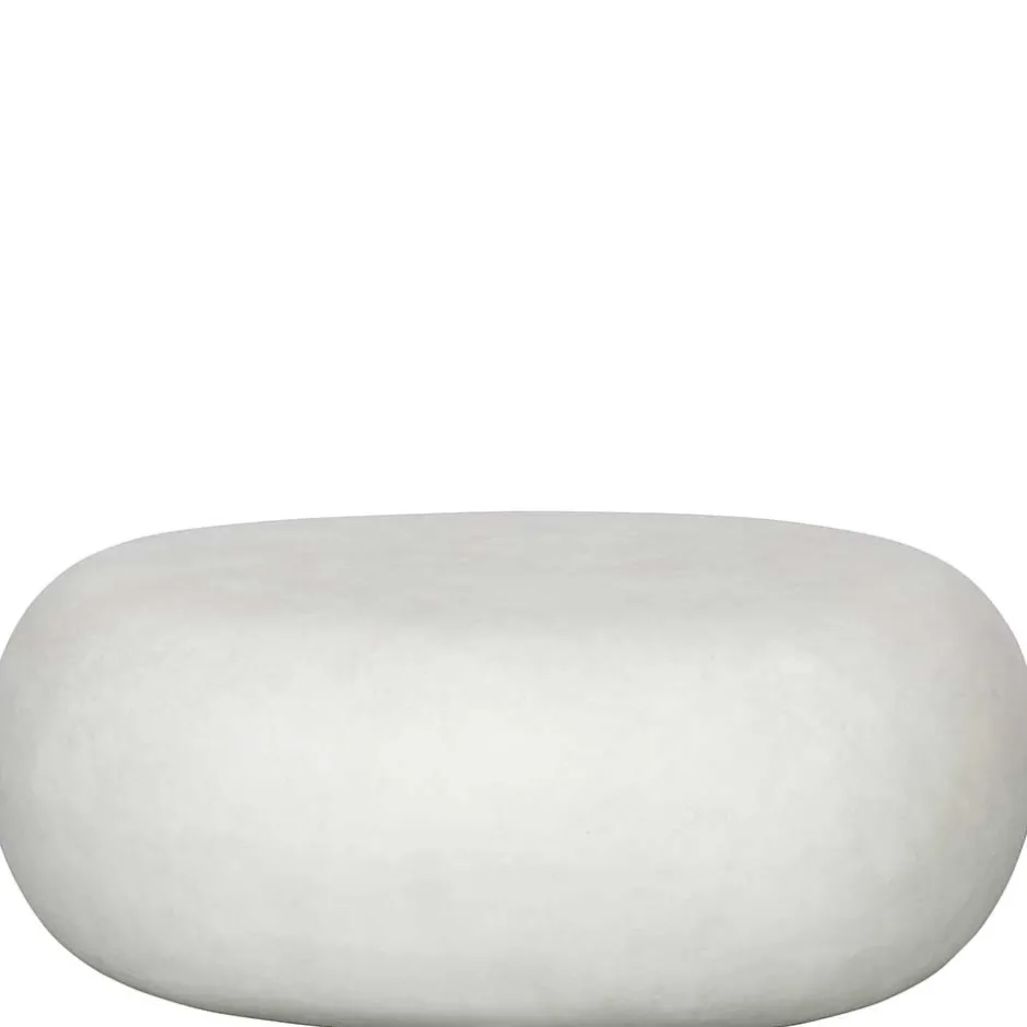 Wohnen Design Couchtisch aus Tonfaser in Weiß - Liaguno