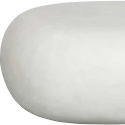 Wohnen Design Couchtisch aus Tonfaser in Weiß - Liaguno