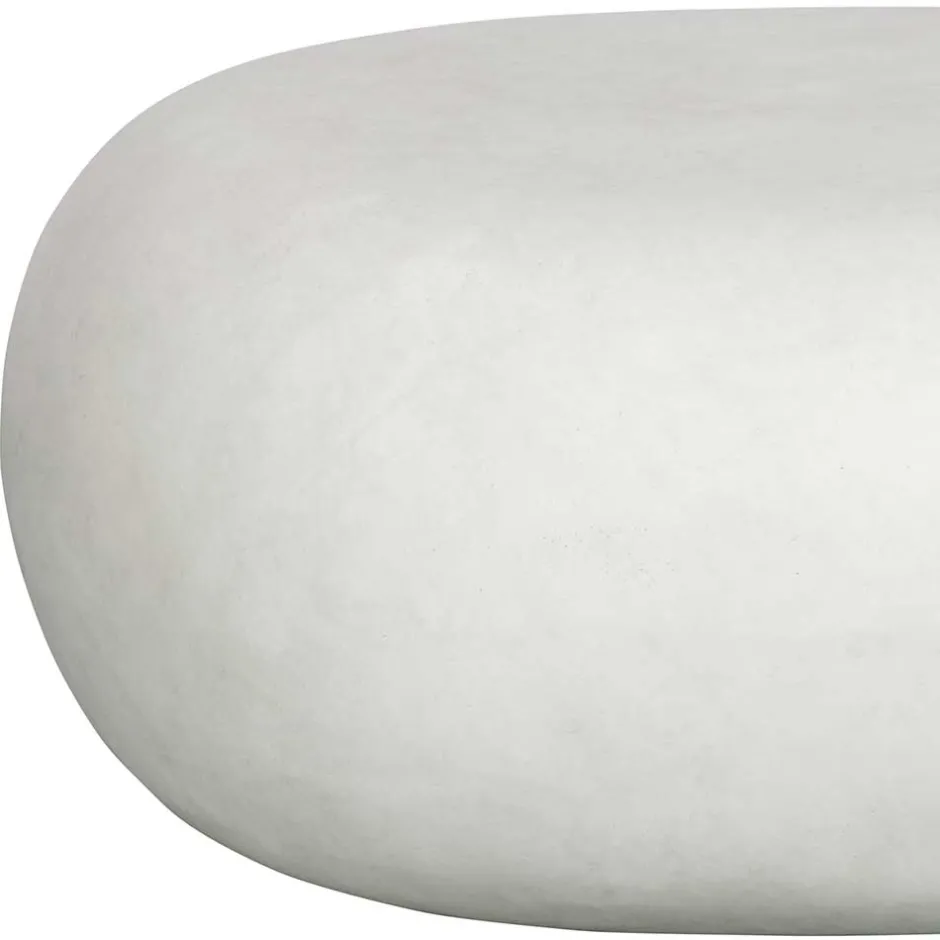 Wohnen Design Couchtisch aus Tonfaser in Weiß - Liaguno