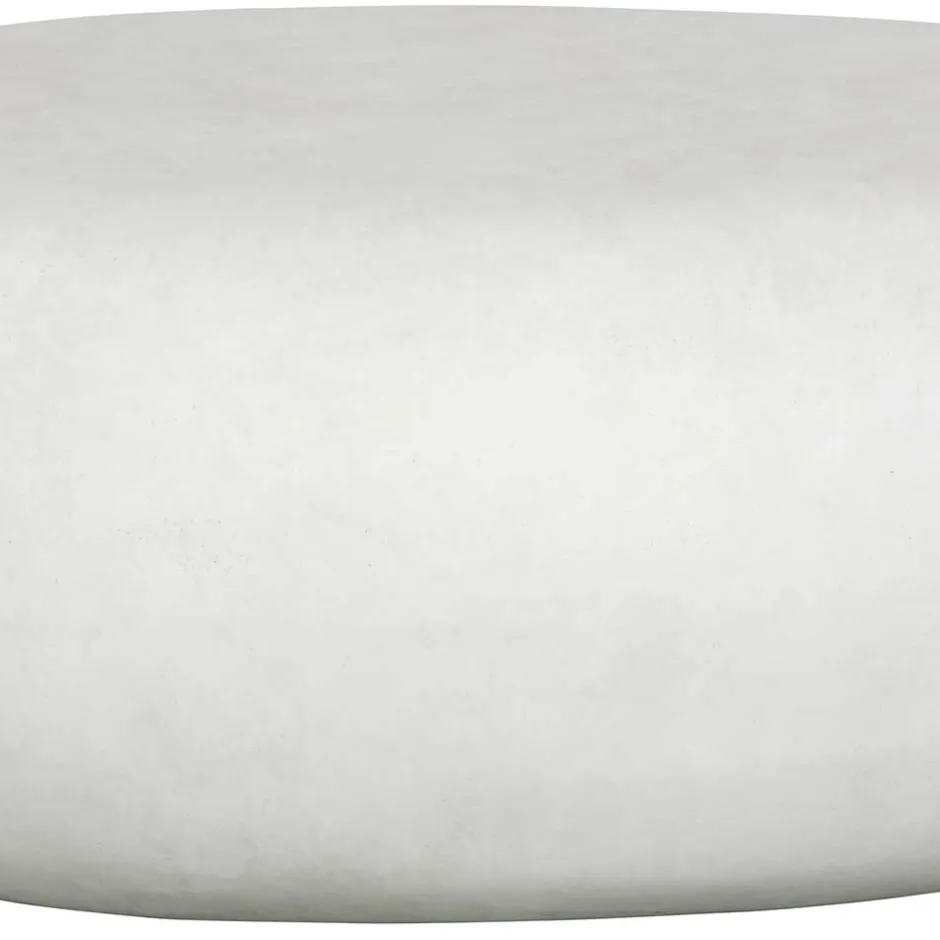 Wohnen Design Couchtisch aus Tonfaser in Weiß - Liaguno