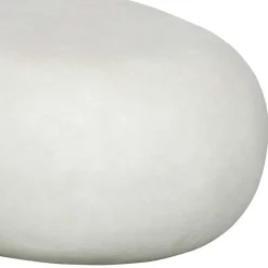 Wohnen Design Couchtisch aus Tonfaser in Weiß - Liaguno