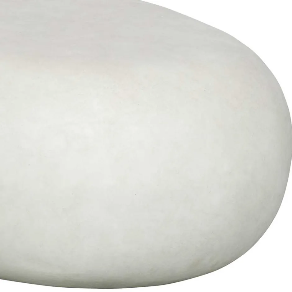 Wohnen Design Couchtisch aus Tonfaser in Weiß - Liaguno