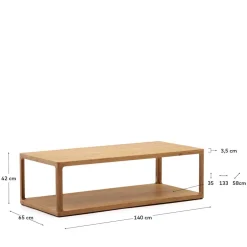 Wohnen Design Couchtisch in Eiche teilmassiv - Mercana