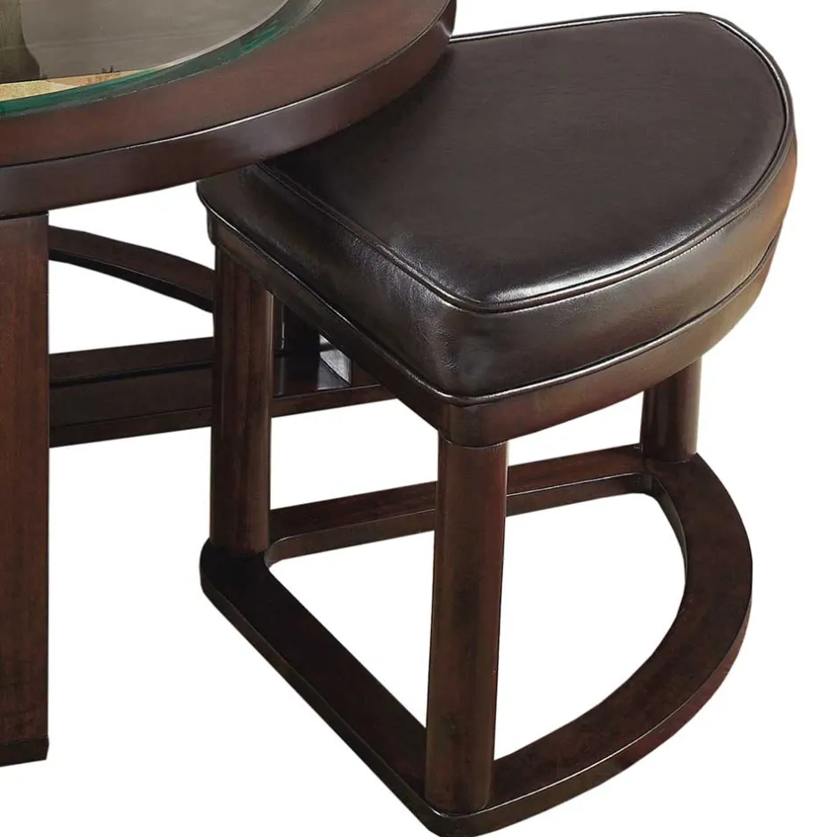 Wohnen Design Couchtisch mit vier Hockern - Fornax (fünfteilig)