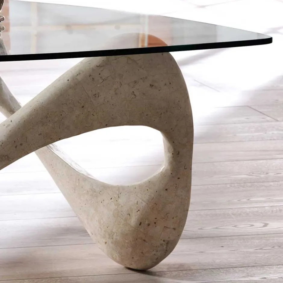 Design Couchtisch Orcia mit Glasplatte^Wohnen Discount