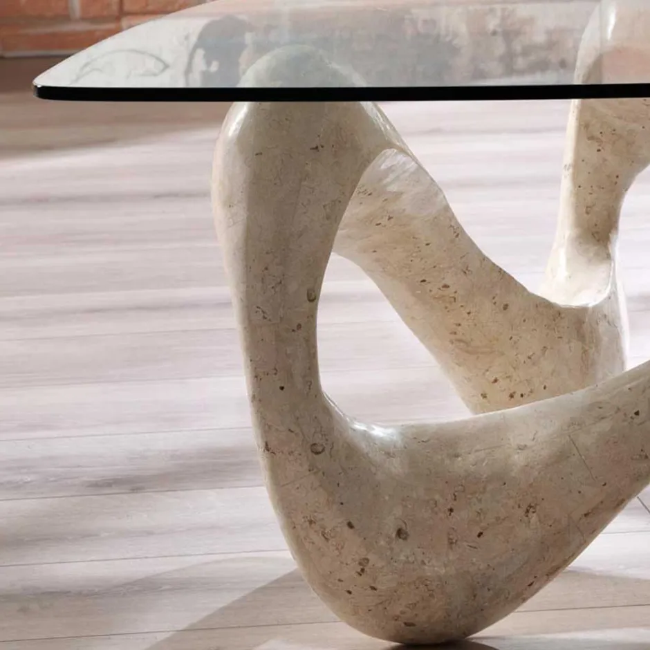 Design Couchtisch Orcia mit Glasplatte^Wohnen Discount