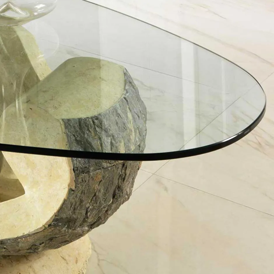 Design Couchtisch Ricana mit Glasplatte^Wohnen Sale