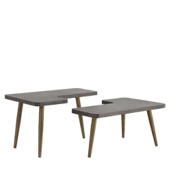 Wohnen Design Couchtische mit Betonplatte - Varhida (zweiteilig)