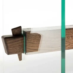 Wohnen Design Eiche Esstisch mit Glas Gestell - Ventida