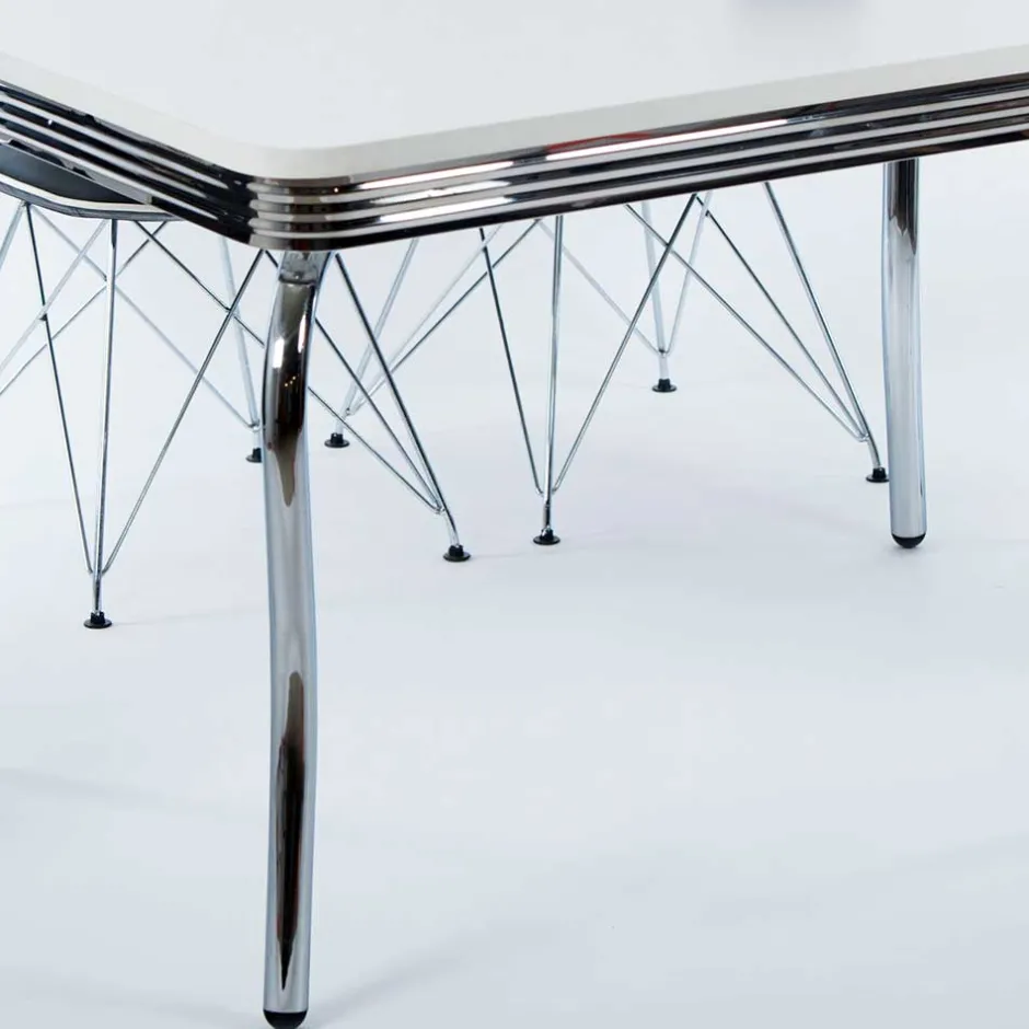 Wohnen Design Essgruppe in Schwarz & Weiß - Candelcero (fünfteilig)