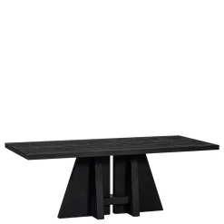 Design Esstisch aus schwarzem Massivholz - Emalika^Wohnen Outlet