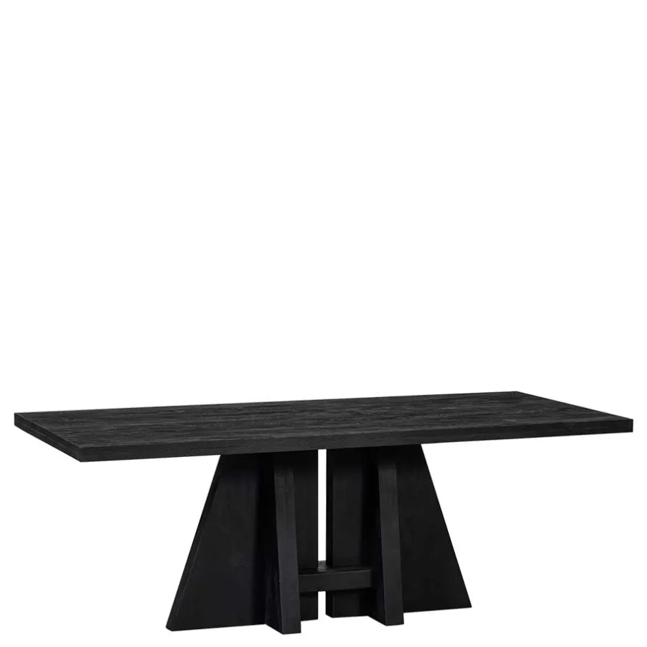 Design Esstisch aus schwarzem Massivholz - Emalika^Wohnen Outlet