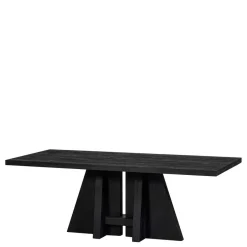 Design Esstisch aus schwarzem Massivholz - Emalika^Wohnen Outlet