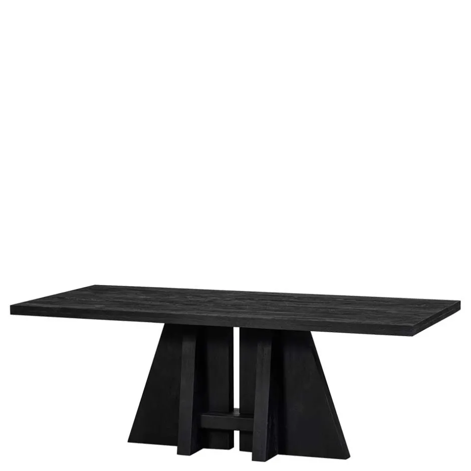 Design Esstisch aus schwarzem Massivholz - Emalika^Wohnen Outlet