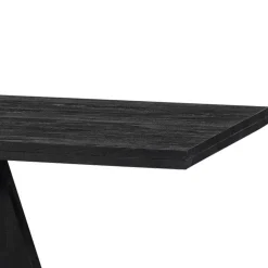 Design Esstisch aus schwarzem Massivholz - Emalika^Wohnen Outlet