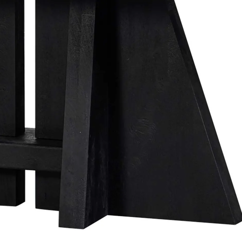 Design Esstisch aus schwarzem Massivholz - Emalika^Wohnen Outlet