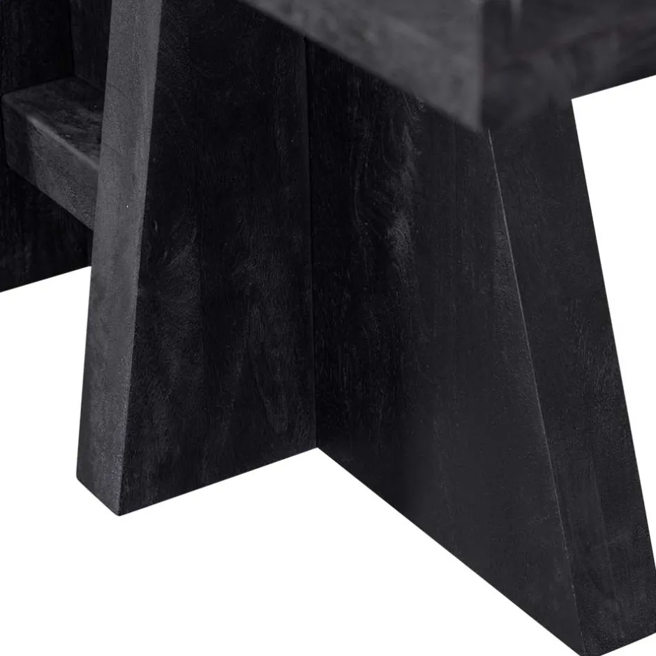 Design Esstisch aus schwarzem Massivholz - Emalika^Wohnen Outlet