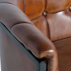 Wohnen Design Esstischsofa in Cognac Braun Leder - Citrosca