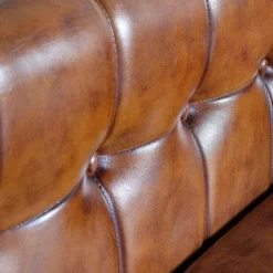 Wohnen Design Esstischsofa in Cognac Braun Leder - Citrosca