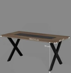 Wohnen Design Esszimmer Esstisch mit X-Füßen - Vardriva