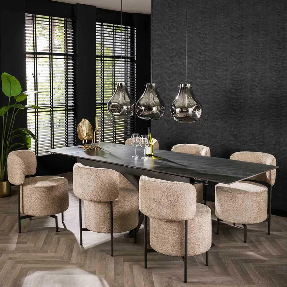 Design Esszimmerstuhl in Beige Boucle - Lures^Wohnen Discount