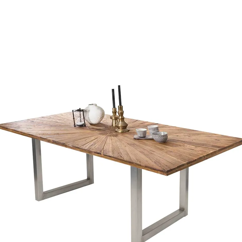 Wohnen Design Esszimmertisch aus Altholz Teak - Liberty