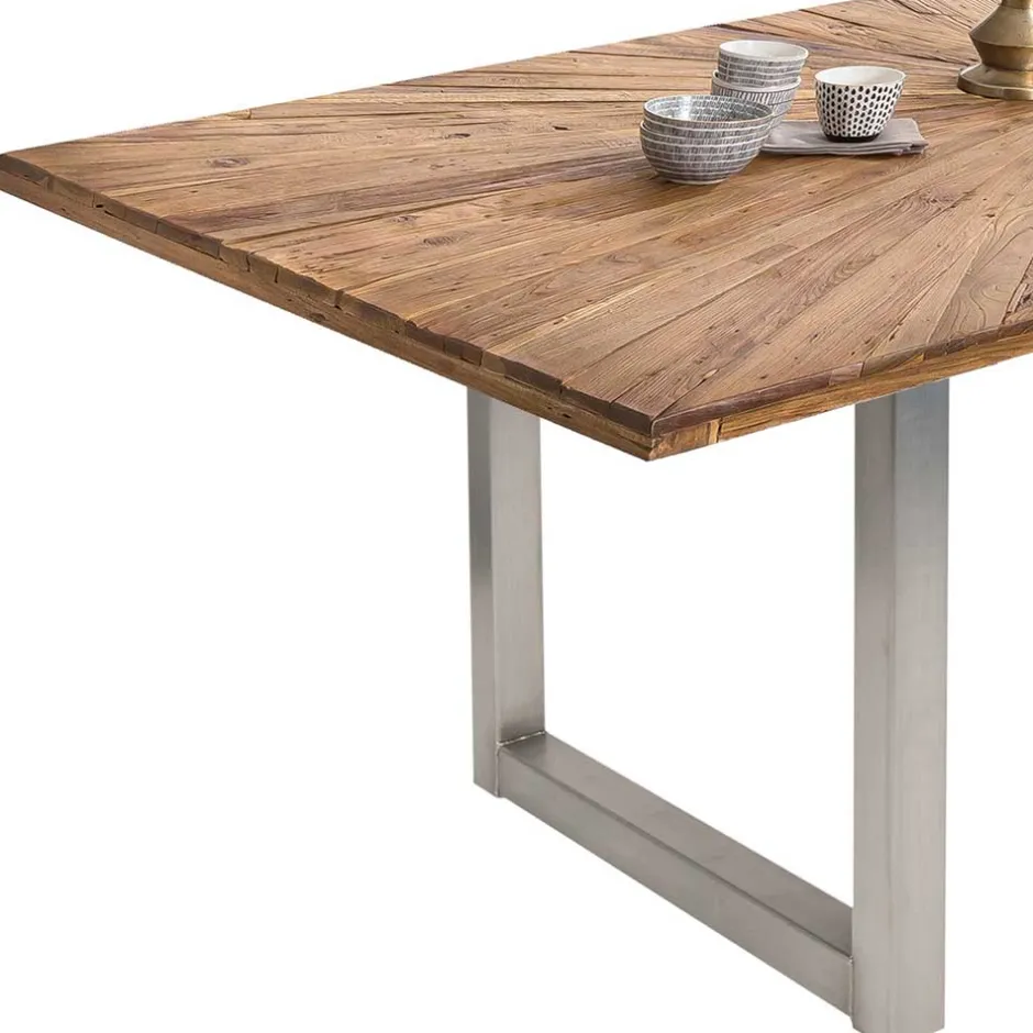 Wohnen Design Esszimmertisch aus Altholz Teak - Liberty