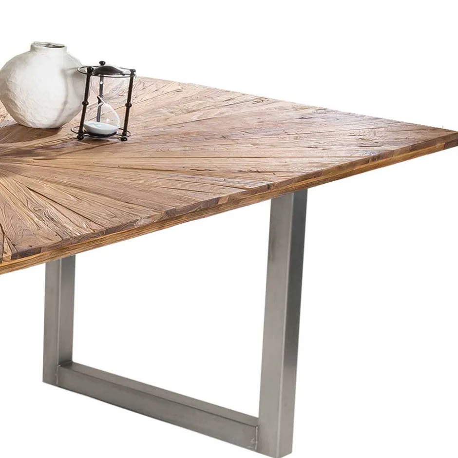 Wohnen Design Esszimmertisch aus Altholz Teak - Liberty