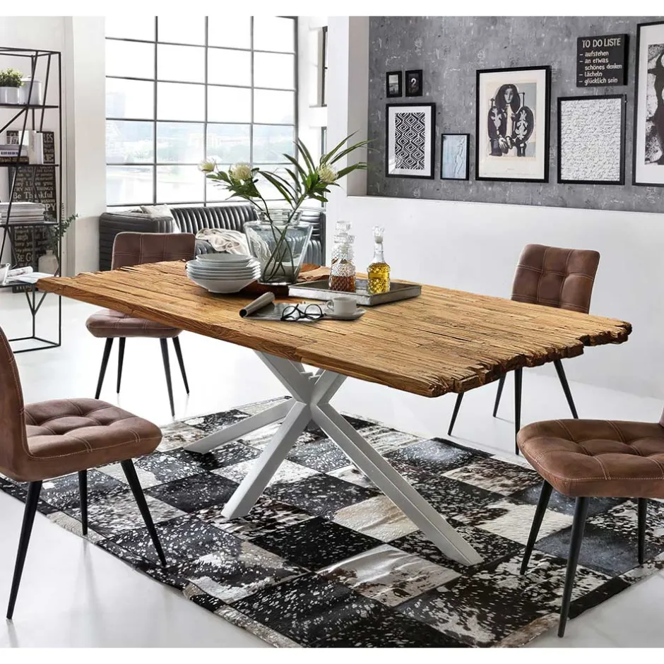 Wohnen Design Esszimmertisch aus Recyclingholz Teak - Burgos