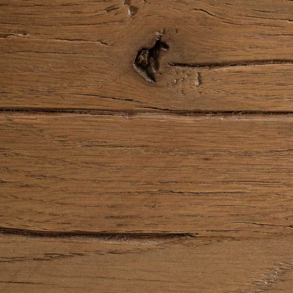 Wohnen Design Esszimmertisch mit Holz Eiche dunkel Venditora & Edelstahl