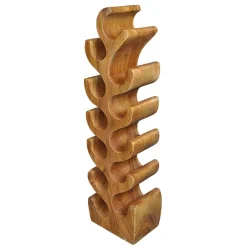 Design Flaschenregal aus Suar Massivholz - Teako^Wohnen Outlet